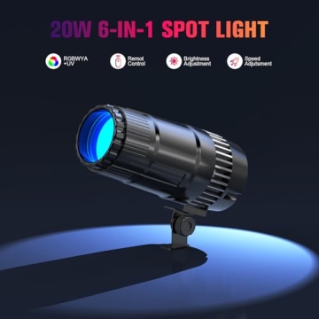 20W RGBW Pinspot Light with Remote for Events