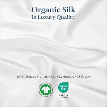 RENESSY Premium Silk Pillowcase 100% Organic Mulberry Silk, 22 Momme, Grade 6A - Oeko-Tex Certified in Germany - Luxury for Hair & Skin, 1 Piece (Standard Size 20x26 Inches, Graphite Grey)