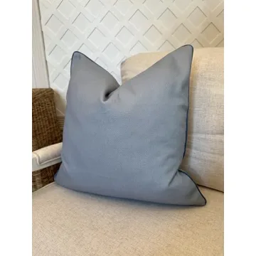 Luxurious Jillien Harbor Blue Pillow Cover for Home Decor