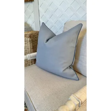 Luxurious Jillien Harbor Blue Pillow Cover for Home Decor