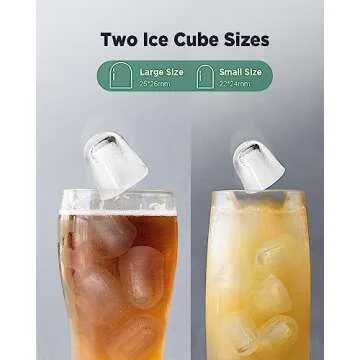 Ice Maker Countertop, Portable Ice Machine Ready in 6 Minutes with 9 Cubes 26LBS in 24H, Self-Cleaning with Ice Scoop and Basket, Two Sizes of Bullet Ice for Home Kitchen Office, Bar and Parties