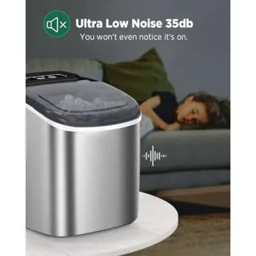 Ice Maker Countertop, Portable Ice Machine Ready in 6 Minutes with 9 Cubes 26LBS in 24H, Self-Cleaning with Ice Scoop and Basket, Two Sizes of Bullet Ice for Home Kitchen Office, Bar and Parties