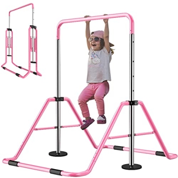 Slsy Gymnastics Bars Kids Kip Training Bars for Home, Folding Horizontal Bars with Adjustable Height...