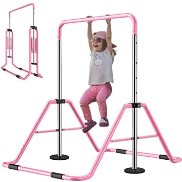 Slsy Gymnastics Bars Kids Kip Training Bars for Home, Folding Horizontal Bars with Adjustable Height...