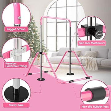 Slsy Adjustable Gymnastics Bars for Kids Training Home