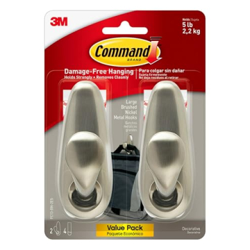Command 5 lb Hooks - Easy Damage-Free Hanging Solutions