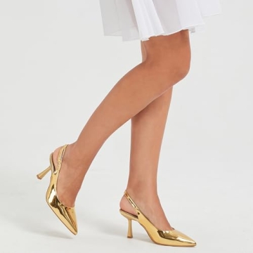 Elegant Dove Gold Slingback Heels for Any Occasion