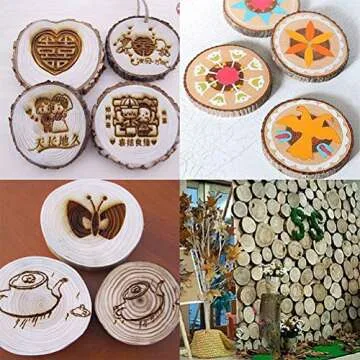 Rustic Wood Slices for DIY Crafts and Decorations