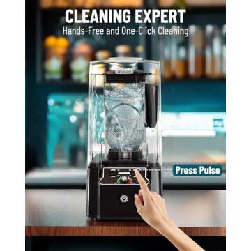 WantJoin Professional Commercial Blender - Quiet, Powerful, Self-Cleaning