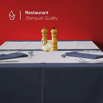 Gee Di Moda Rectangle Tablecloth - 60 x 102 Inch Black Table Cloth for 6 Foot Rectangle Table - Heavy Duty Washable Fabric - for 6 Ft Buffet Table, Holiday Party, Dinner, Wedding & Baby Shower