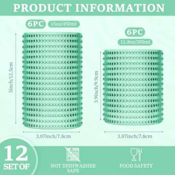 Foaincore Vintage Hobnail Drinking Glasses Set for Entertaining