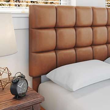 Yaheetech Bed Frame Queen Size with Adjustable Headboard