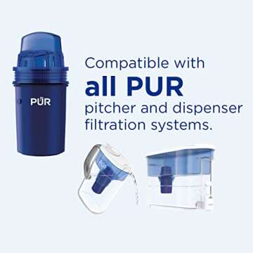 PUR Water Pitcher & Dispenser Replacement Filter 2-Pack, Genuine PUR Filter, 2-in-1 Powerful Filtration and Faster Filtration, 4-Month Value, Blue (PPF900Z2)