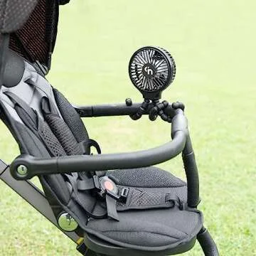 Portable WiHoo 5200mAh Stroller Fan with LED Lights