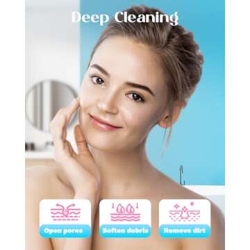 Wavytalk Facial Steamer,Warm Mist Face Steamer with 360° Rotatable Sprayer Nozzle for Deep Cleaning Unclogs Pores,Portable Face Humidifier Skin Care for Home Facial SPA Sauna Salon