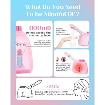 Wavytalk Facial Steamer for Home Spa and Skin Care