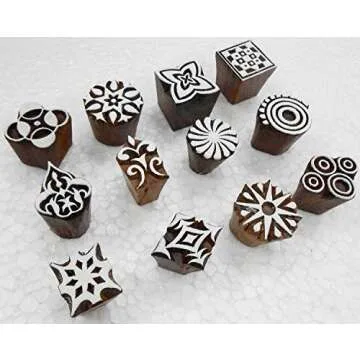 Crafts of India Wooden Block Printing Stamps for All Crafts