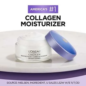 L'Oreal Paris Collagen Daily Face Moisturizer, Reduce Wrinkles, Face Cream, Fragrance Free 1.7 oz