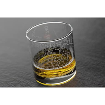 Engraved Austin Texas Map Whiskey Glass - Uniquely Gifted