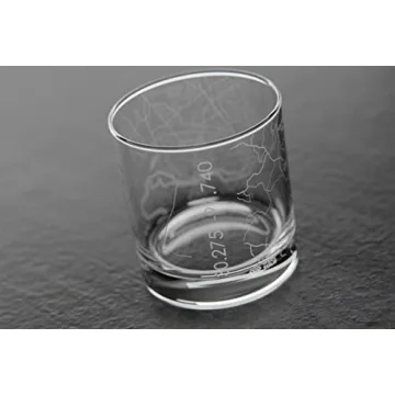 Engraved Austin Texas Map Whiskey Glass - Uniquely Gifted