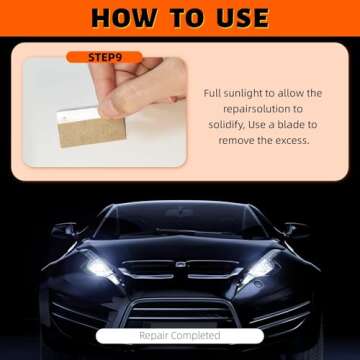 LOMEEN Windshield Repair Kit - High Efficiency Glass Repair Fluid