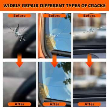 LOMEEN Windshield Repair Kit - High Efficiency Glass Repair Fluid