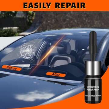 LOMEEN Windshield Repair Kit - High Efficiency Glass Repair Fluid