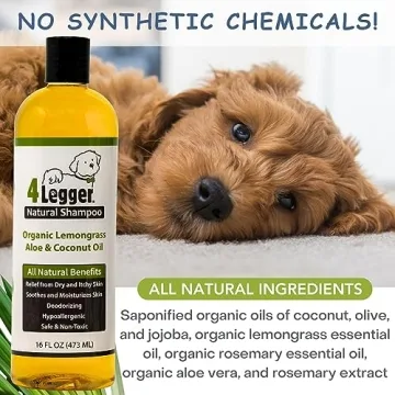 Organic Dog Shampoo for Soft & Shiny Fur - 16 oz