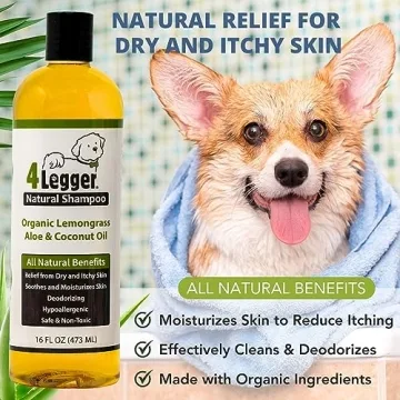 Organic Dog Shampoo for Soft & Shiny Fur - 16 oz