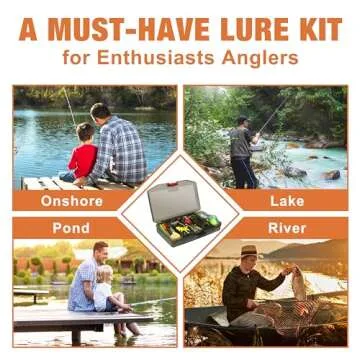 TRUSCEND Widely Used Fishing Bait Rigs Worth Every Penny, Selected Fishing Lures & Tackle Kit for Freshwater Fishing, Economic/Giftable/Premium Starter Fishing Gear Set Available, Perfect Fishing Gift