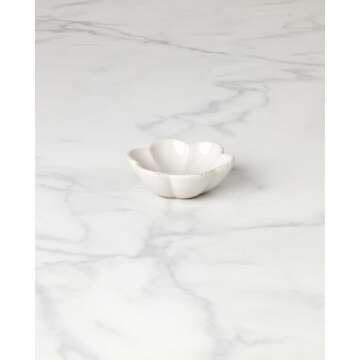 Lenox French Perle Scallop Ring Dish, 1 Count, White