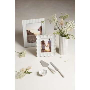 Lenox French Perle Scallop Ring Dish, 1 Count, White