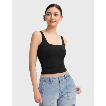 Stylish PUMIEY Square Neck Tank Top - Soft & Comfortable