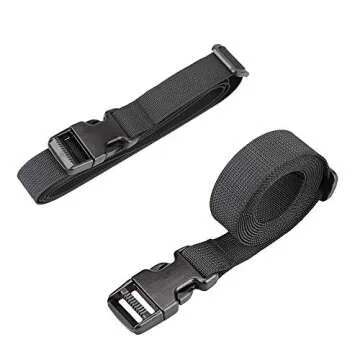 MAGARROW 78" x 1" Strap Buckle Packing Straps Adjustable 1-Inch Belt (Black (4-PCS))