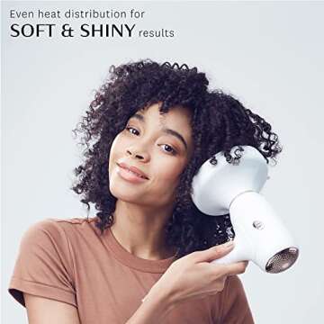 T3 Fit Diffuser | Compatible with T3 Fit Ionic Hair Dryer only | Volumize, Define Curls and Eliminate Frizz for Wavy, Curly or Coily Hair,5.3 x 5.3 x 3.5 inches,White