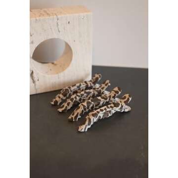 FRAMAR Cow Print Alligator Clips For Hair Styling - Cow Hair Clip For Women, Alligator Hair Clips For Women, Western Hair Clips, Cow Print Stuff, Cute Hair Clips For Styling, Hair Sectioning Clips – 4