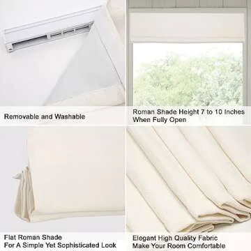Custom Cordless Linen Roman Shades for Any Home