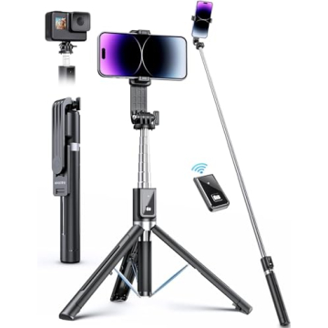 ANXRE Selfie Stick Phone Tripod with Remote - 50 Inch 5 in 1 Design