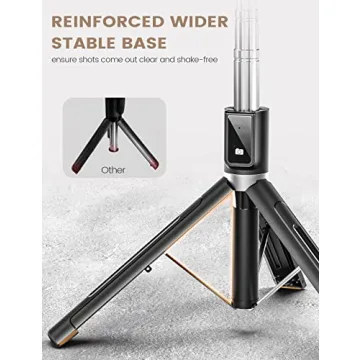 ANXRE Selfie Stick Tripod with Remote - 50 Inch Portable