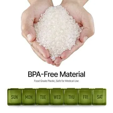 Hydra Cup [4 Pack] Weekly Pill Organizer & Vitamin Planner, Extra Large Mobile Medicine Box Value Pack, Unique Colors for Daily or Monthly Use, 7 Compartments.