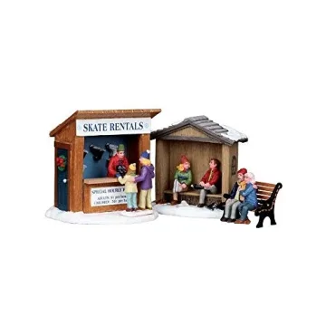 Charming Lemax Skate Rentals Set of 3 - Perfect for Holiday Decor