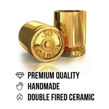 Cool 50 Caliber Shot Glass Set for Men Groomsmen Gifts