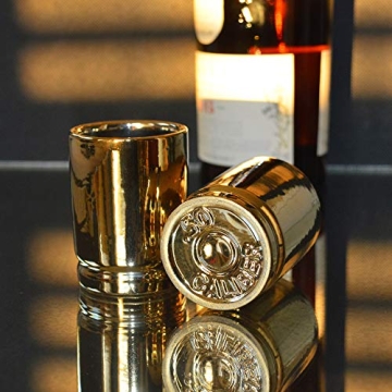 Cool 50 Caliber Shot Glass Set for Men Groomsmen Gifts