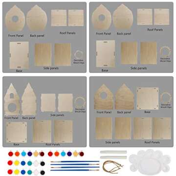 Glintoper DIY Birdhouse Kit for Kids - Build and Paint Fun