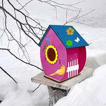 Glintoper DIY Birdhouse Kit for Kids - Build and Paint Fun