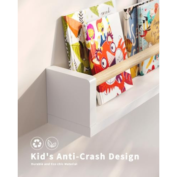 Seocry Floating Nursery Book Shelves Set of 4 For Kids