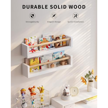 Seocry Floating Nursery Book Shelves Set of 4 For Kids