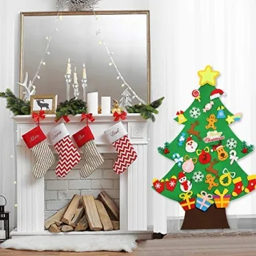 3.6 FT DIY Felt Christmas Tree with 41 Ornaments for Kids