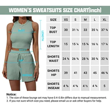 KDF Two Piece Lounge Sets for Women - Sleeveless Crop Top