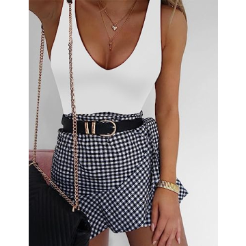 Stylish V Neck Bodysuit for Women | Ideal for Parties